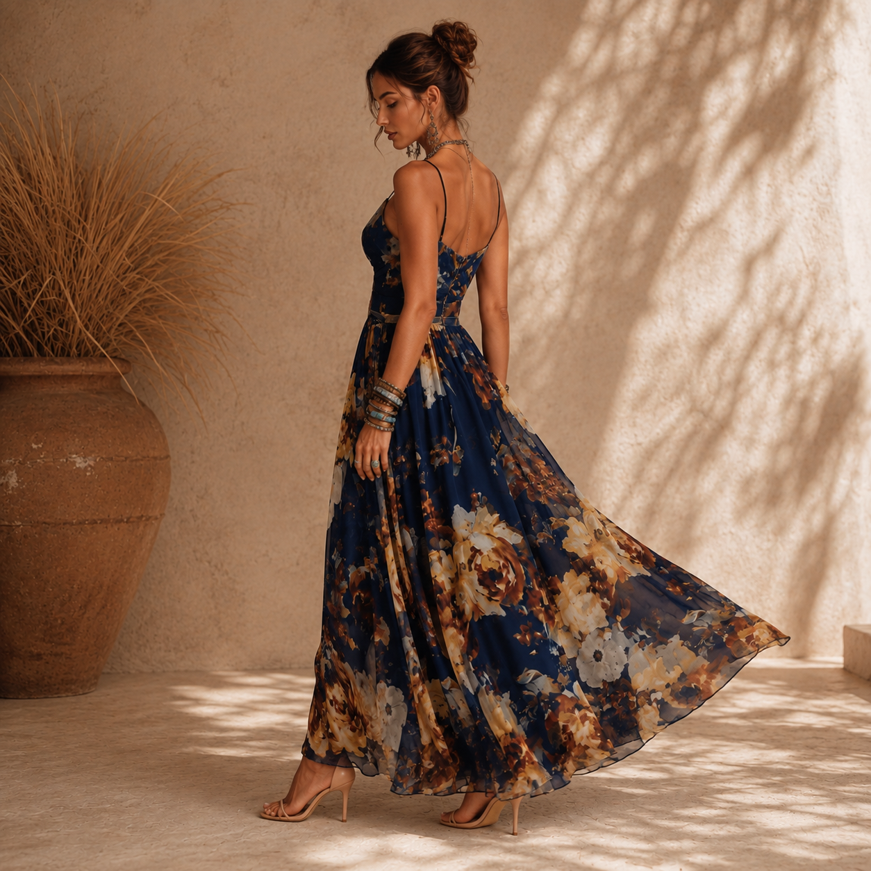 THALIA – Vestido Maxi Con Estampado Floral