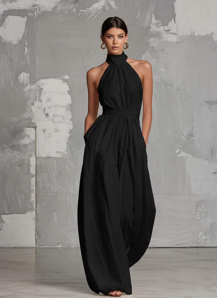 LUNA – Mono Elegante Con Cuello Halter