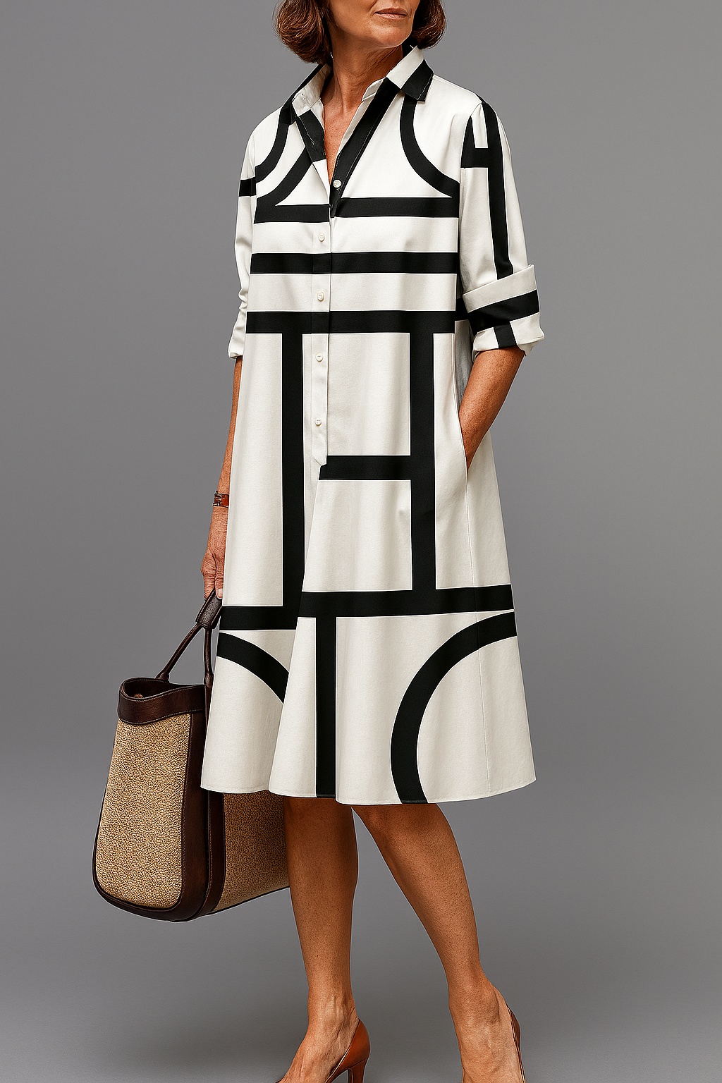 ANA – Vestido Midi Fluido