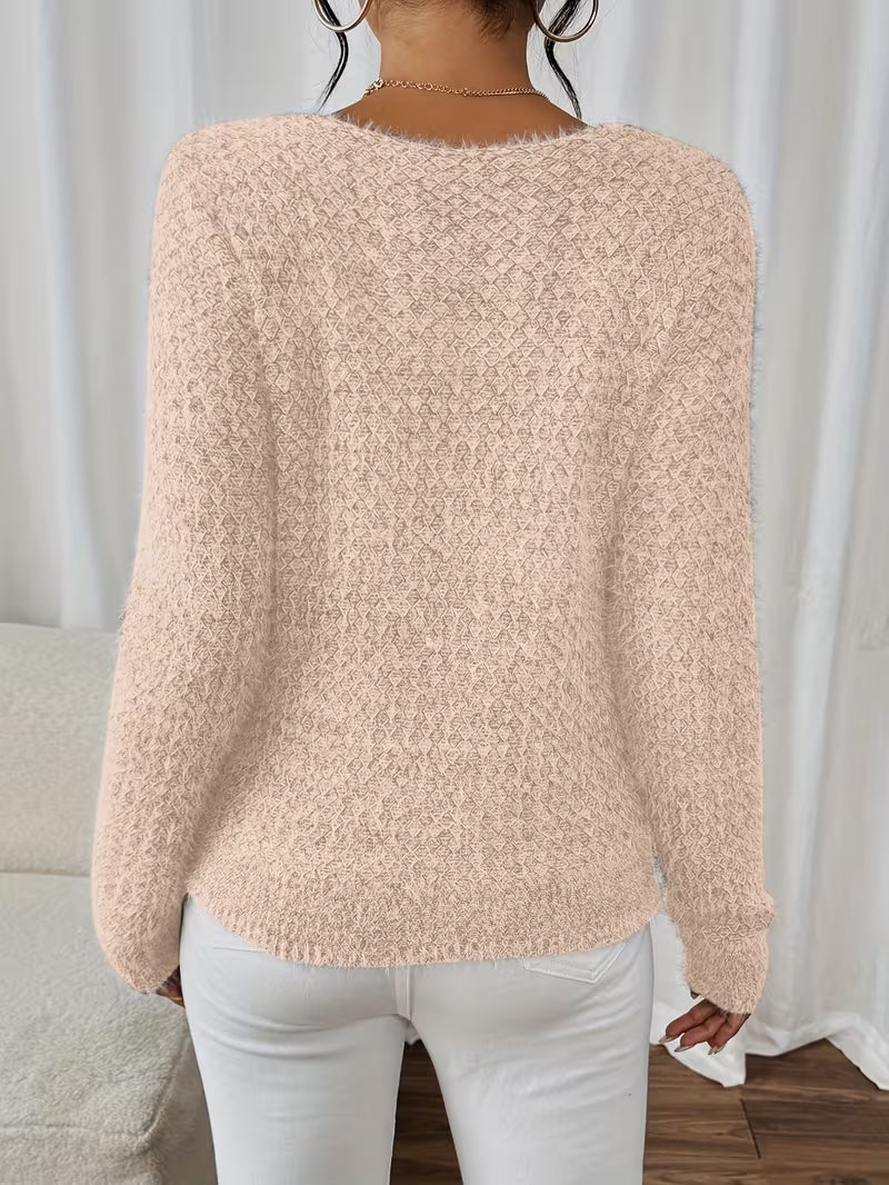 Oversized V-neck sweater