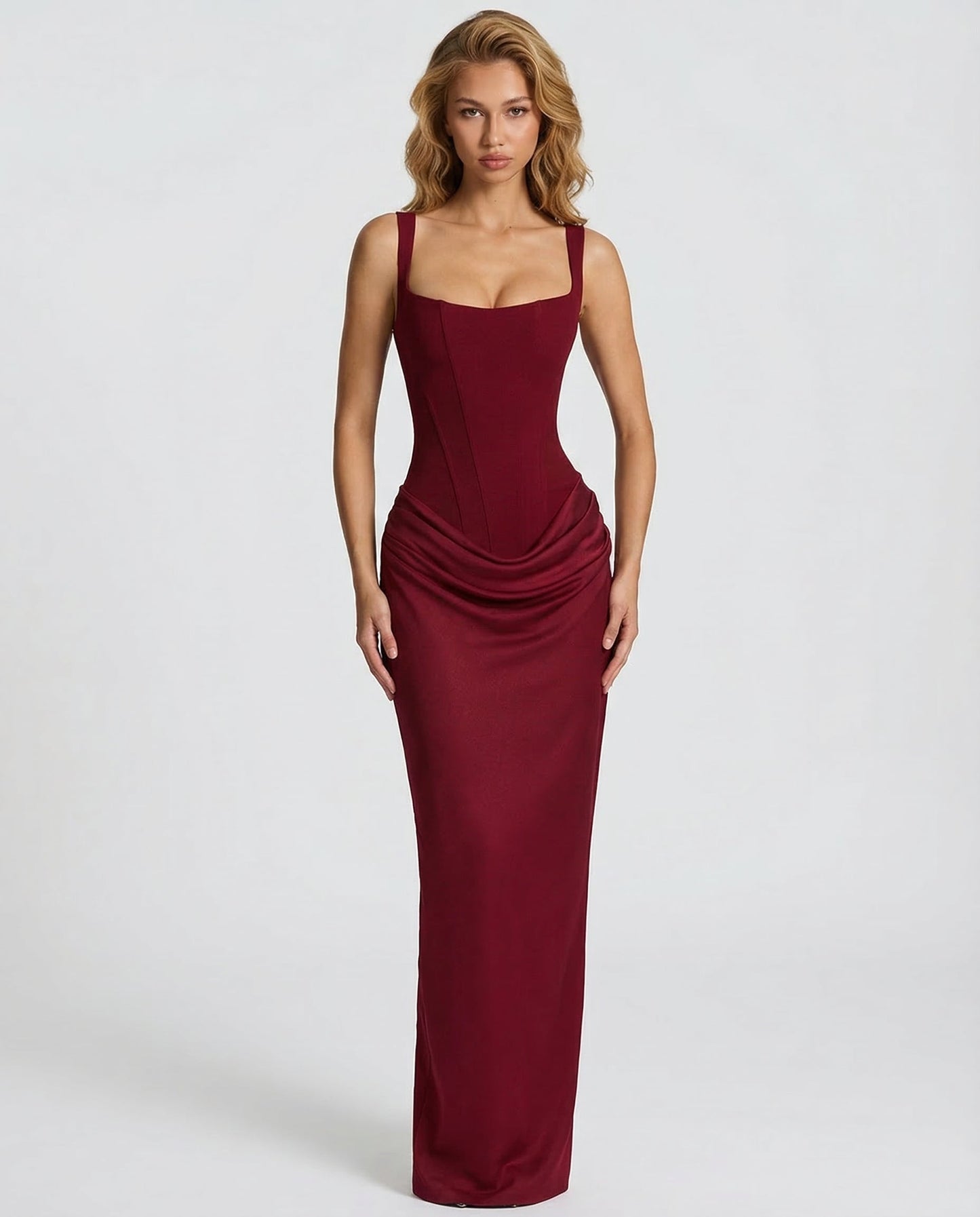 MARINA – Vestido Largo Satinado De Corte Sirena