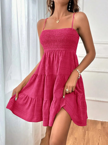 Vestido Sin Mangas Con Volantes