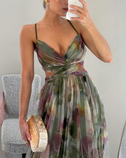 PAULA – Vestido Largo Estilo Floral