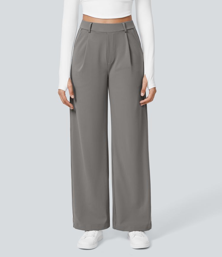 Pantalones Acampanados De Cintura Alta