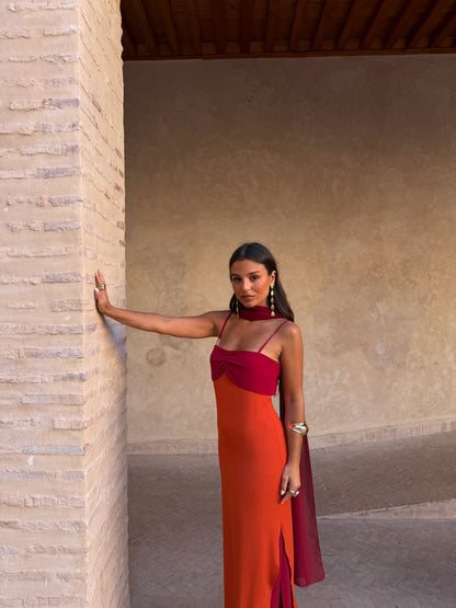 JUDITH – Vestido Elegante Bicolor