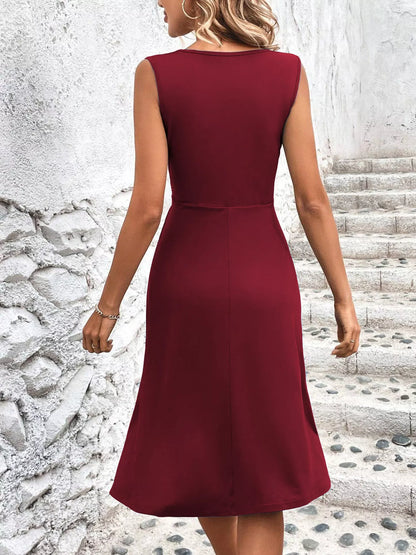 ALICIA – Vestido Sin Mangas Con Fruncidos