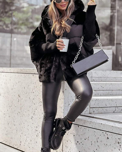 Thermal jacket with hood 