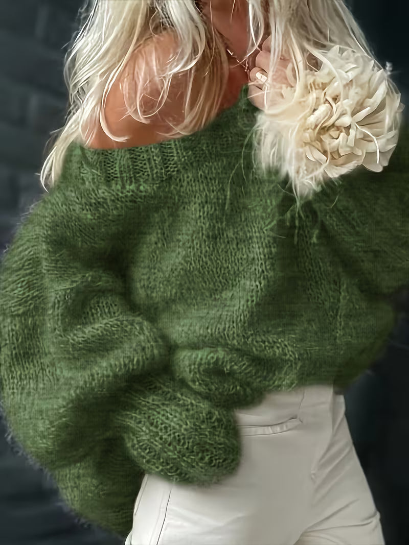 Soft, short-knit sweater