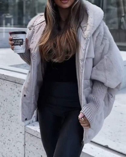Thermal jacket with hood 