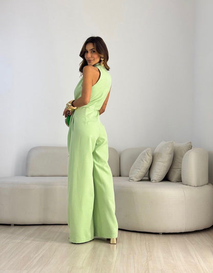 AMANDA – Mono elegante Con Cintura Anudada