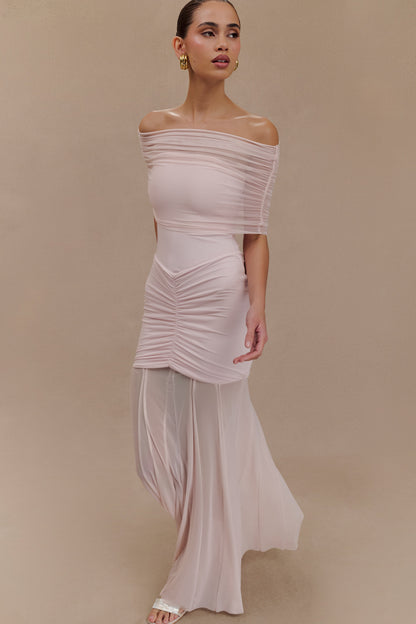 AITANA – Vestido De Malla Con Hombros Descubiertos