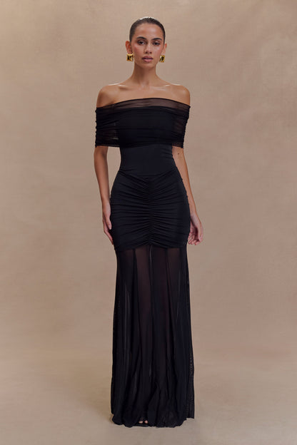 AITANA – Vestido De Malla Con Hombros Descubiertos