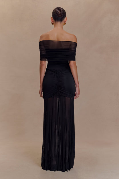 AITANA – Vestido De Malla Con Hombros Descubiertos