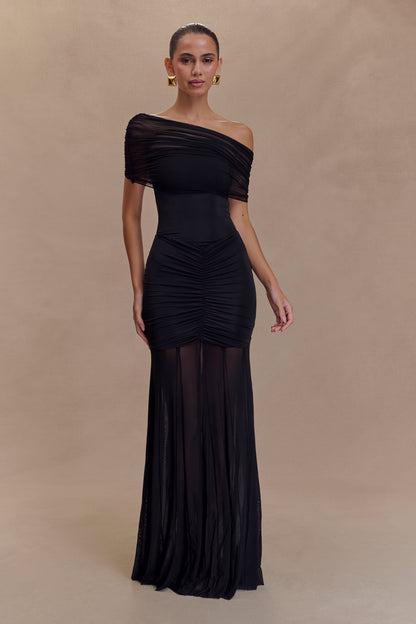 AITANA – Vestido De Malla Con Hombros Descubiertos