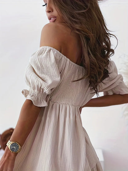 GABRIELA – Vestido De Manga Corta Con Volantes
