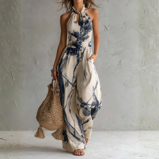 VIOLETA – Mono Elegante Con Estampado Artístico