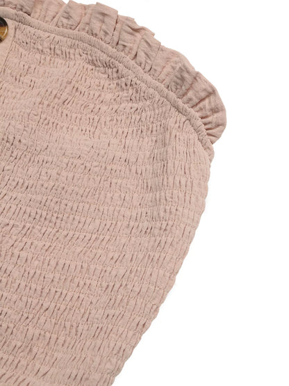 LUNA – Mono Con Top Sin Tirantes Y Pantalones Fruncidos