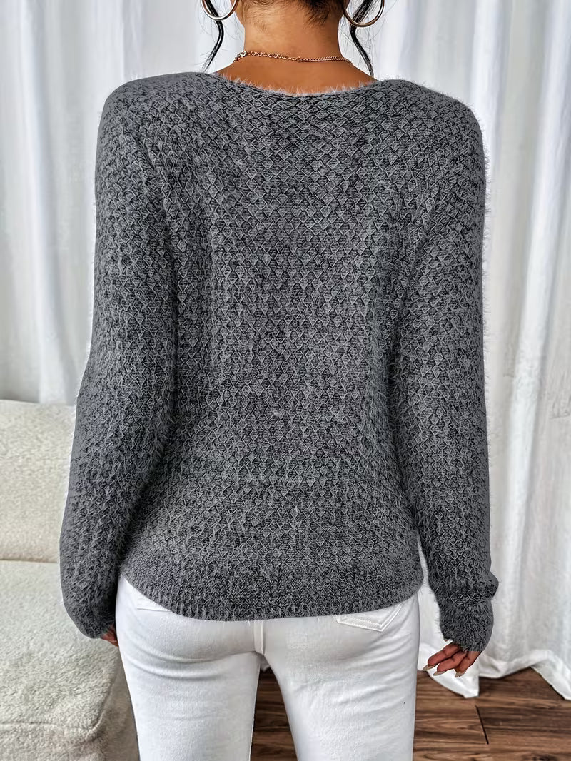Oversized V-neck sweater