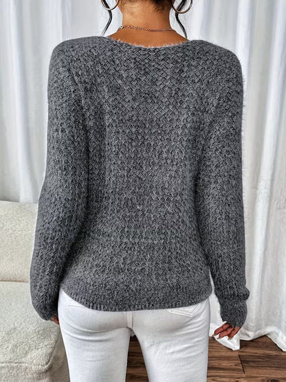 Oversized V-neck sweater