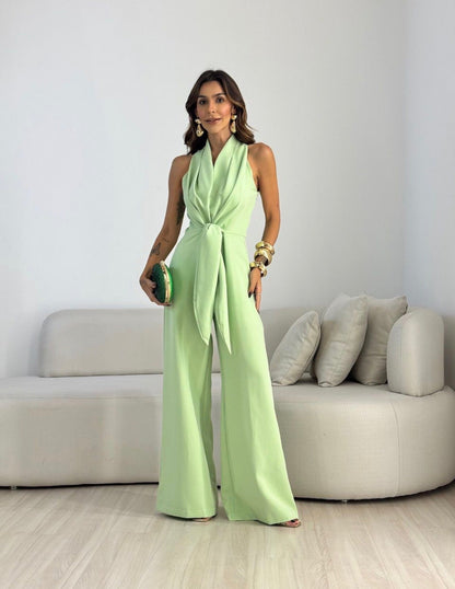 AMANDA – Mono elegante Con Cintura Anudada
