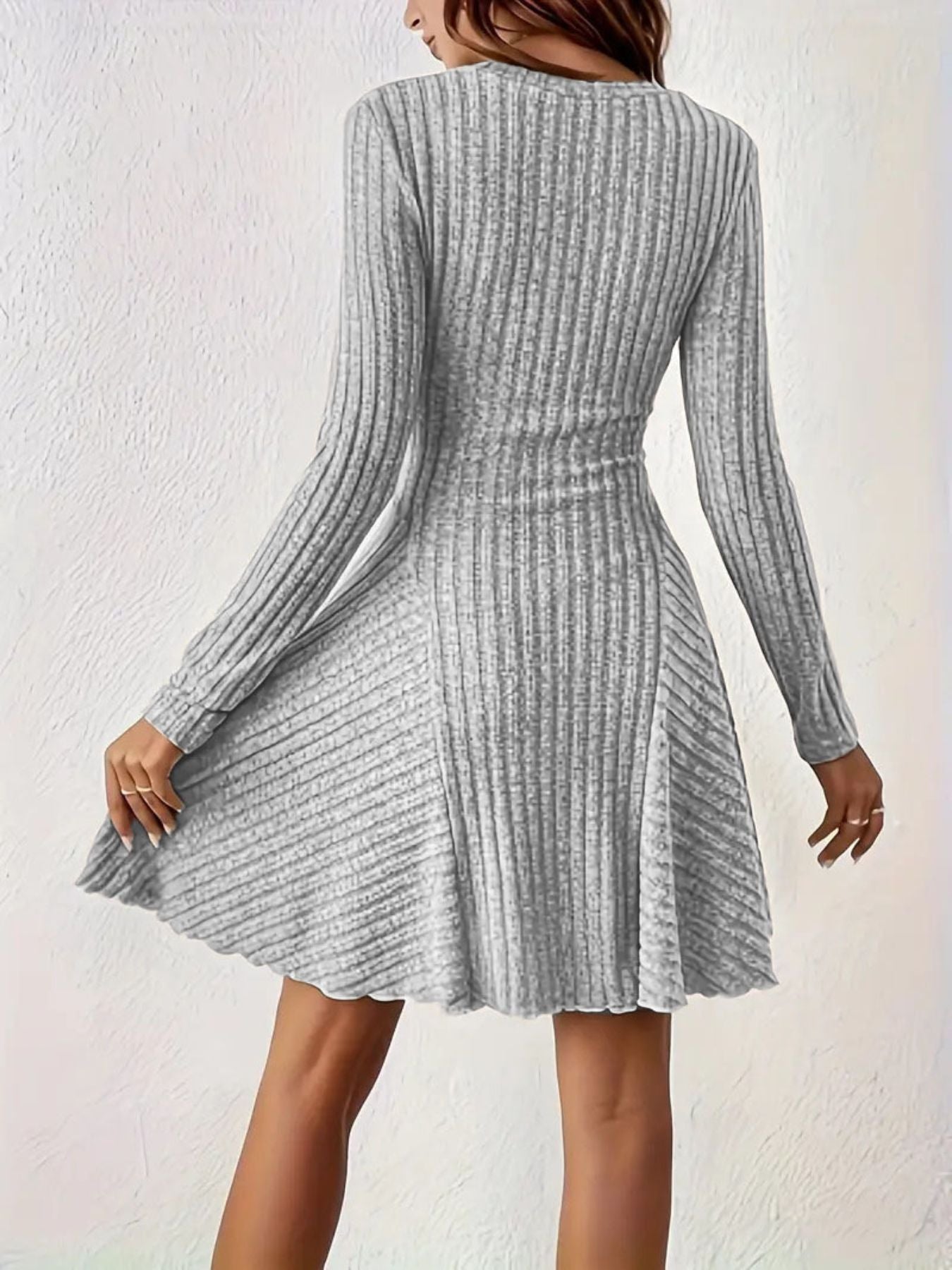 Vestido De Manga Larga De Punto