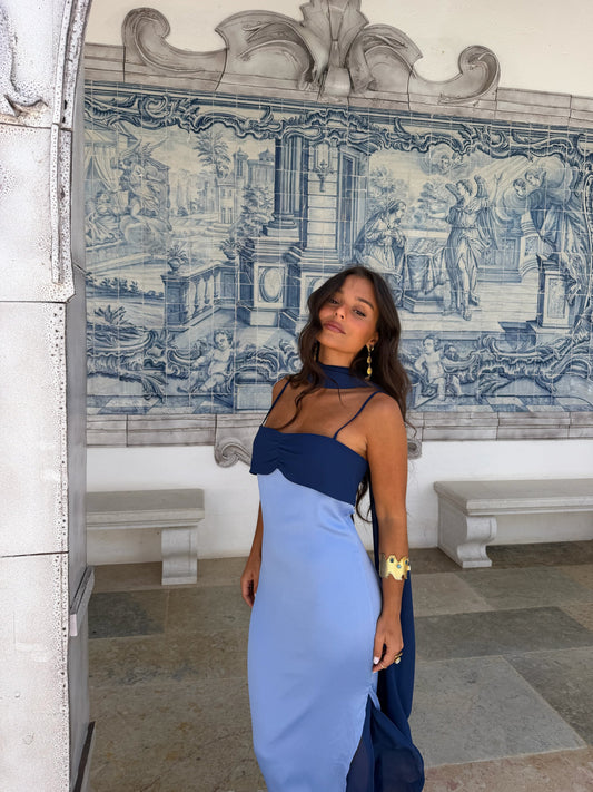 JUDITH – Vestido Elegante Bicolor
