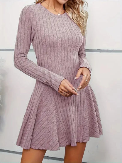 Vestido De Manga Larga De Punto