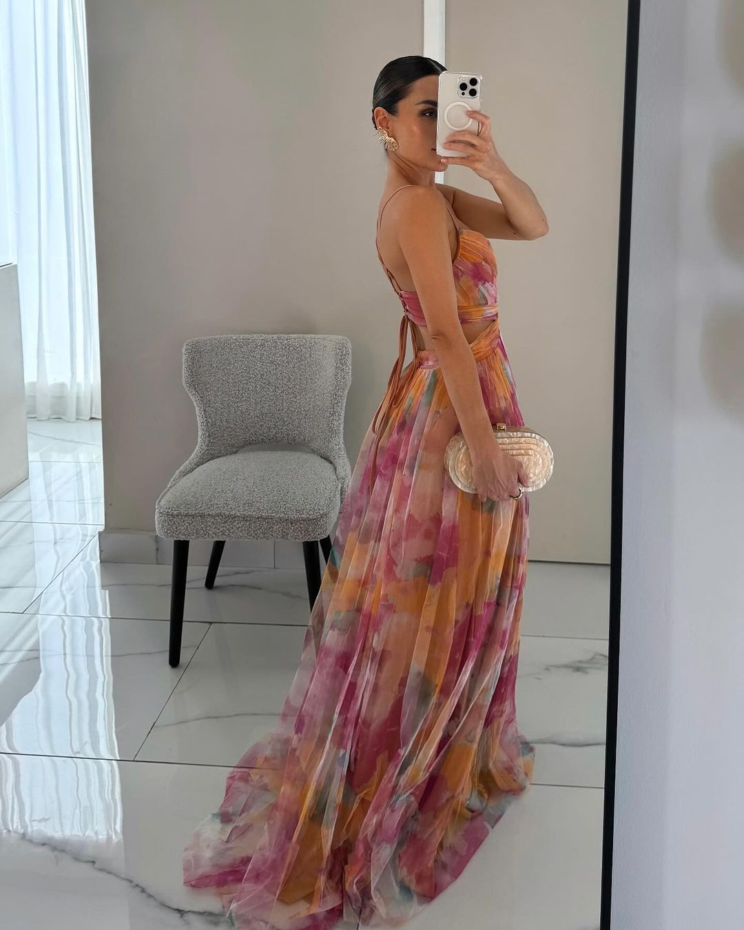 PAULA – Vestido Largo Estilo Floral