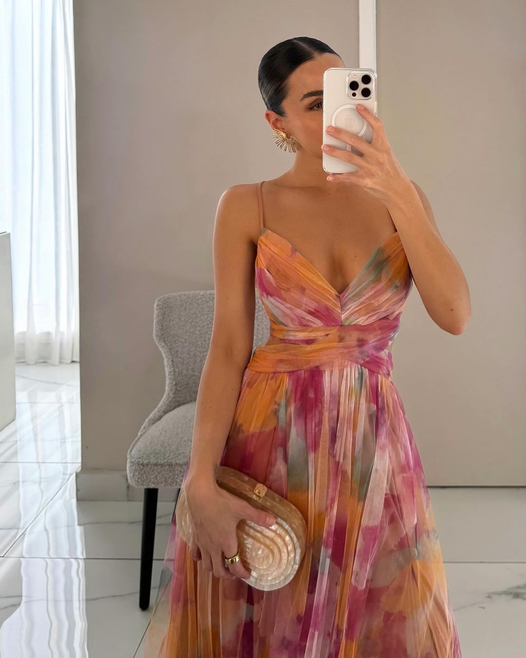 PAULA – Vestido Largo Estilo Floral