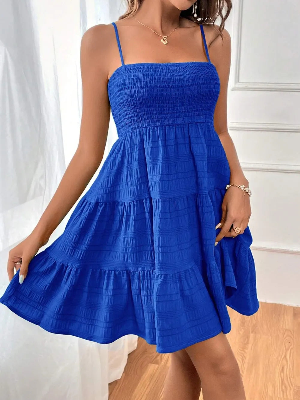 Vestido Sin Mangas Con Volantes