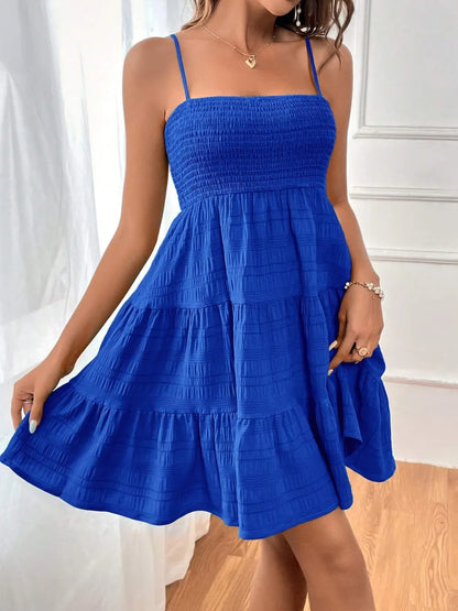 Vestido Sin Mangas Con Volantes