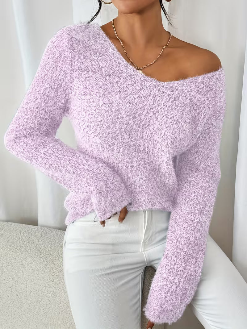 Oversized V-neck sweater