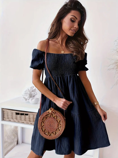 GABRIELA – Vestido De Manga Corta Con Volantes