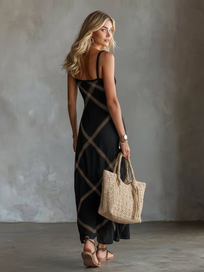CHLOE – Vestido Maxi Geométrico