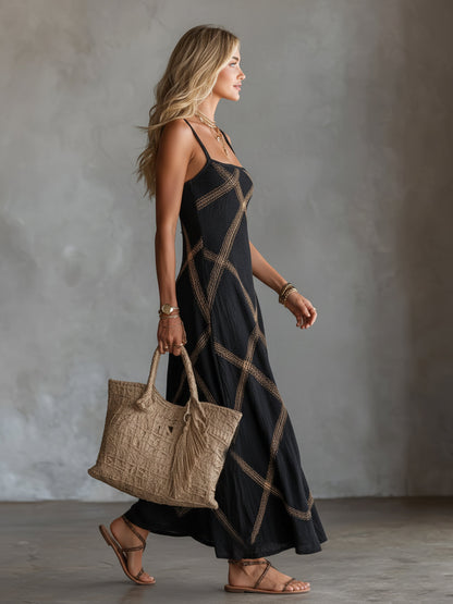 CHLOE – Vestido Maxi Geométrico