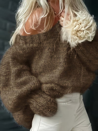 Soft, short-knit sweater