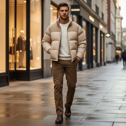 Jacket with corduroy panels