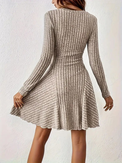 Vestido De Manga Larga De Punto