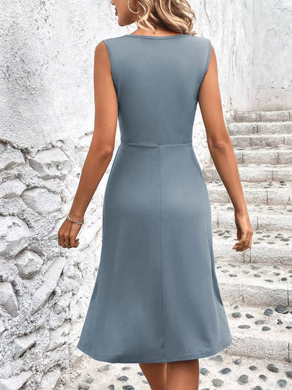 ALICIA – Vestido Sin Mangas Con Fruncidos