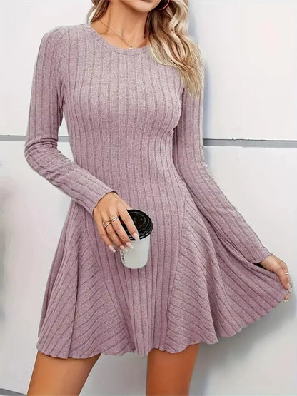 Vestido De Manga Larga De Punto