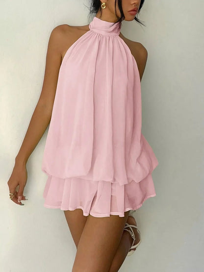 Vestido Con Cuello Halter