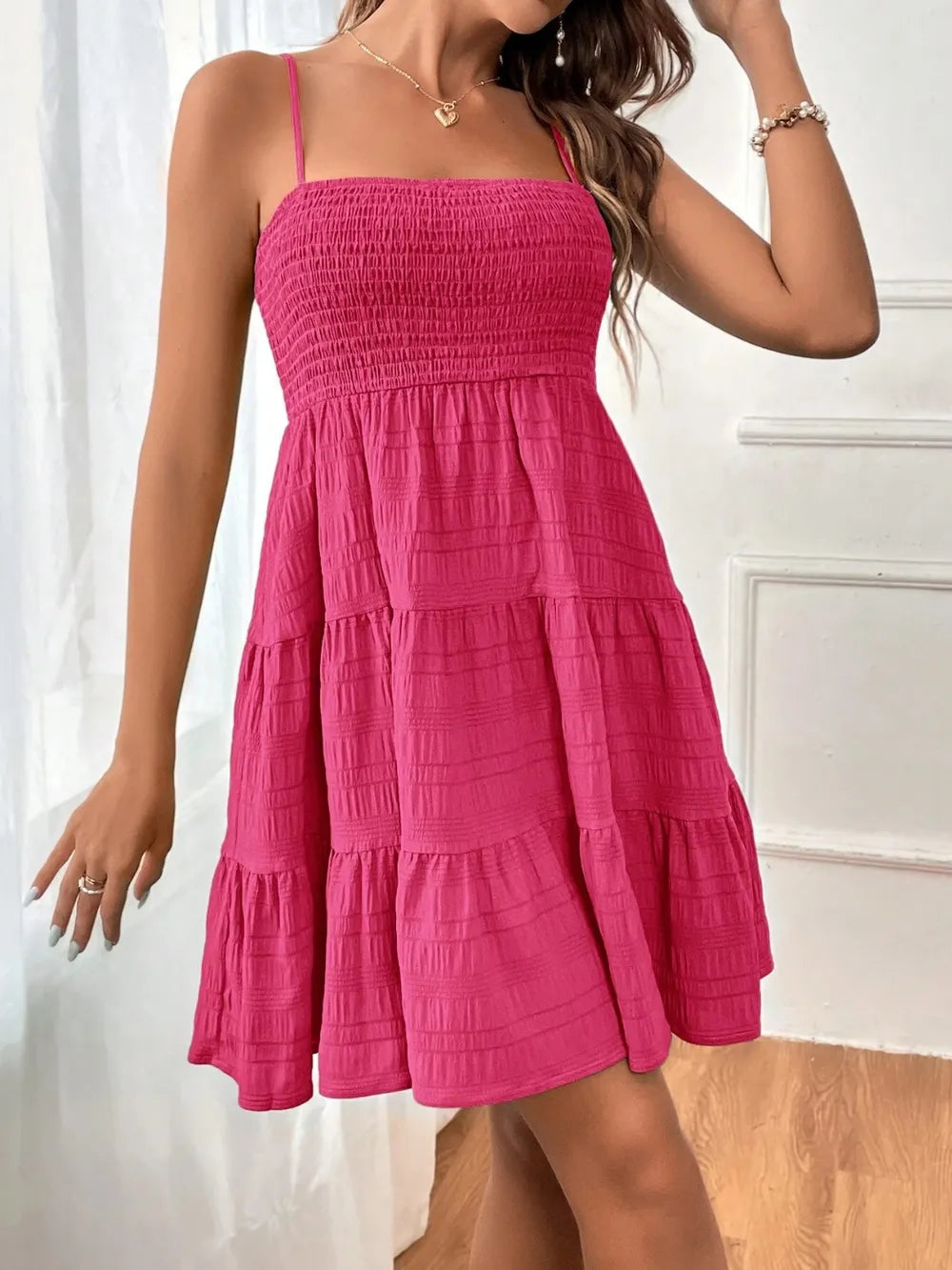 Vestido Sin Mangas Con Volantes