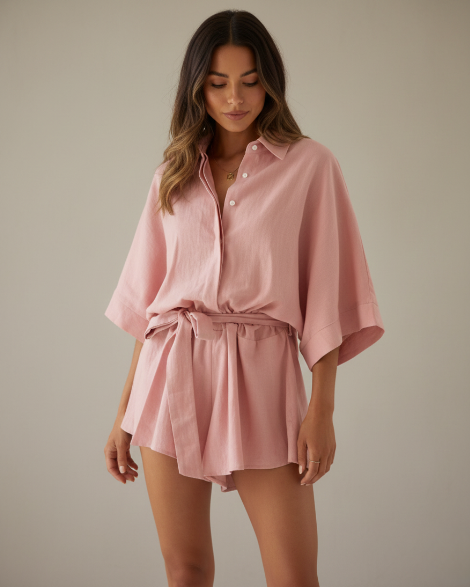 MIRELLA – Mono Con Pantalón Corto Y Lazo