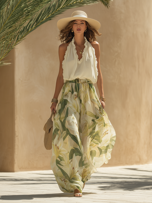 CHLOE – Conjunto Elegante Con Estampado Floral