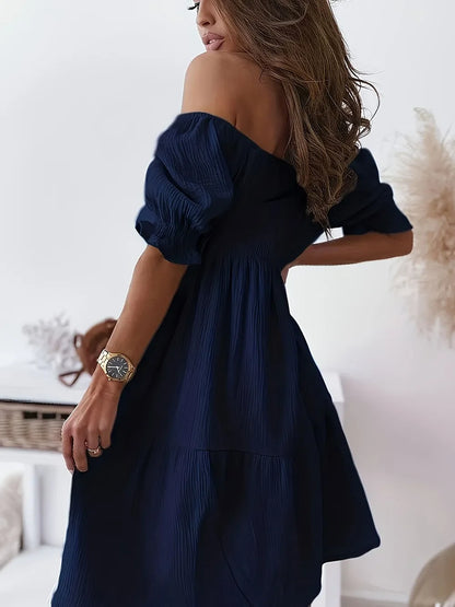 GABRIELA – Vestido De Manga Corta Con Volantes