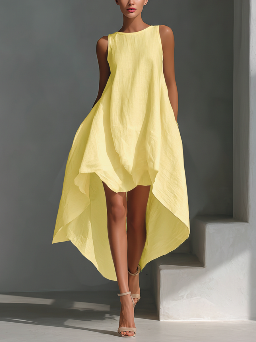 EMMA – Vestido Sin Mangas Y Bajo Asimetríco