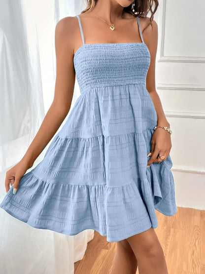 Vestido Sin Mangas Con Volantes