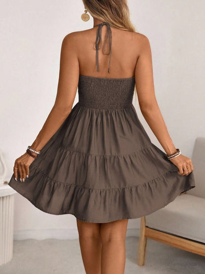 SUSANA – Vestido Corto Fruncido