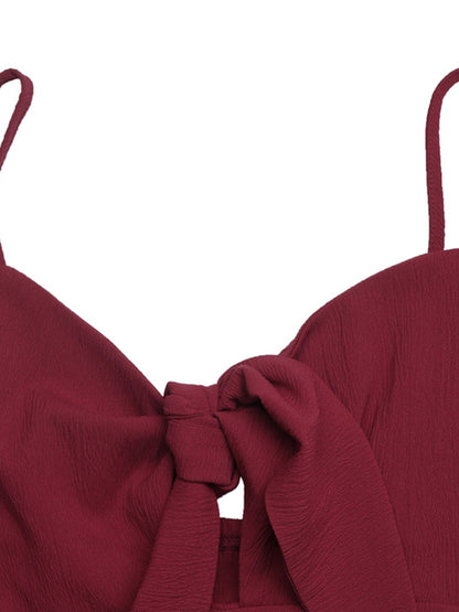 ELIZABETH – Mono Short Elegante Lazo Rouge