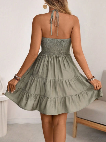 SUSANA – Vestido Corto Fruncido